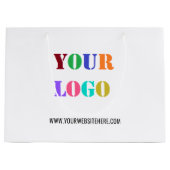 カスタム会社ロゴ文字事業抱き枕 ラージペーパーバッグ (正面)