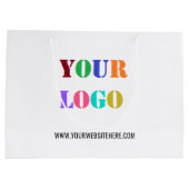 カスタム会社ロゴ文字事業抱き枕 ラージペーパーバッグ (裏面)