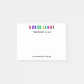 カスタム会社ロゴ文字事業掲載注記 ポストイット (正面)