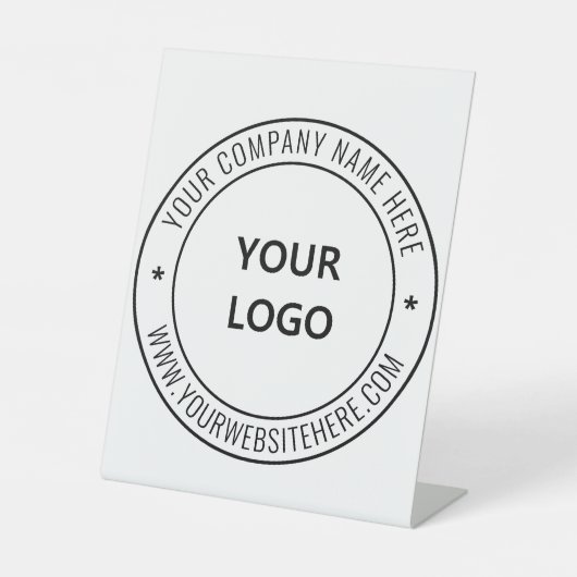 カスタム会社ロゴ文字台座標識テンプレート 台座サイン (正面)
