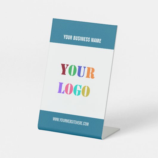 カスタム会社ロゴ文字台座標識テンプレート 台座サイン (正面)