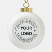 カスタム会社ロゴ文字名クリスマスオーナメント セラミックボールオーナメント (正面)