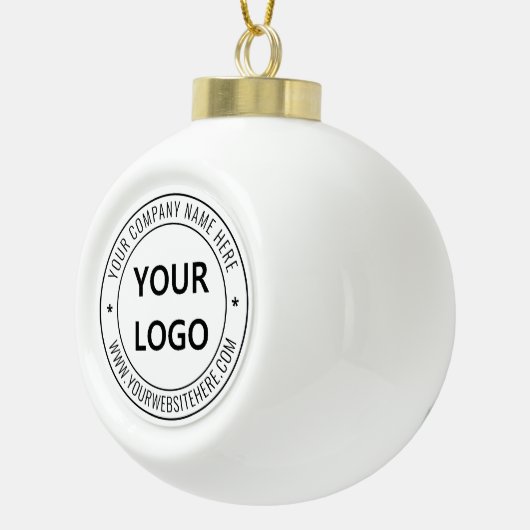 カスタム会社ロゴ文字名クリスマスオーナメント セラミックボールオーナメント (右)