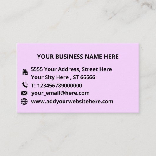 カスタム会社ロゴ文字名刺あなたの色 名刺 (正面)