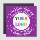 カスタム会社ロゴ文字名刺マグネット (正面/裏面)