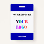 カスタム会社ロゴ文字名名刺 バッジ (正面)