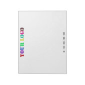 カスタム会社ロゴ文字情報ビジネスメモ帳 ノートパッド (回転)