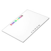 カスタム会社ロゴ文字情報ビジネスメモ帳 ノートパッド (アングル)