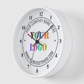 カスタム会社ロゴ文字時計デザイン自分の 壁時計 (傾斜)