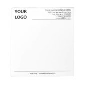 カスタム会社ロゴ文字業務メモ帳テンプレート ノートパッド (正面)