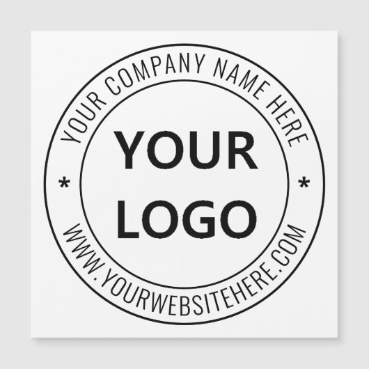 カスタム会社ロゴ文字磁気名刺 (正面)
