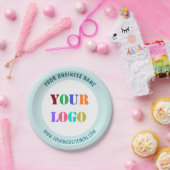 カスタム会社ロゴ文字紙プレートの色 ペーパープレート (パーティー)