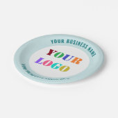 カスタム会社ロゴ文字紙プレートの色 ペーパープレート (アングル)