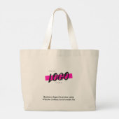 カスタム会社ロゴ文字販売促進 ラージトートバッグ (裏面)