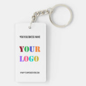カスタム会社ロゴ文字Your Business Keychain キーホルダー (裏面)