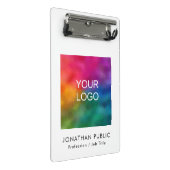 カスタム会社ロゴ業務の追加企業の文字 ミニクリップボード (アングル)