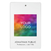 カスタム会社ロゴ業務の追加企業の文字 ミニクリップボード (裏面)