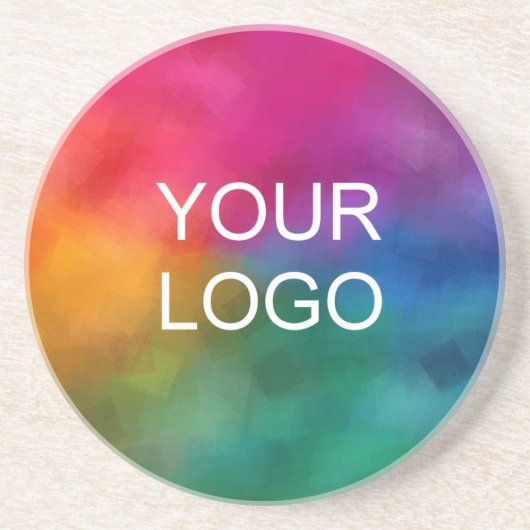 カスタム会社ロゴ業務企業のテンプレート コースター (正面)