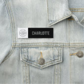 カスタム会社ロゴ社員ブラック 名札 (インサイチュ)