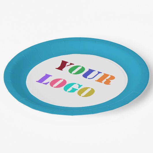 カスタム会社ロゴ紙プレート色の選択 ペーパープレート (アングル)