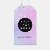 カスタム会社ロゴ製品の説明感謝していピンク ギフトタグ (正面)