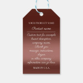 カスタム会社ロゴ製品価格ブラウン ギフトタグ (裏面)