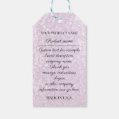 カスタム会社ロゴ製品説明グリッター ギフトタグ (裏面)