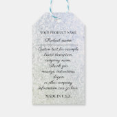 カスタム会社ロゴ製品説明グリッター ギフトタグ (裏面)