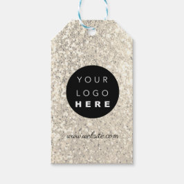 カスタム会社ロゴ製品説明グリッター ギフトタグ