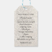 カスタム会社ロゴ製品説明グリッター ギフトタグ (裏面)