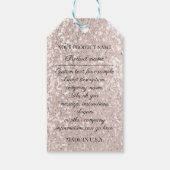 カスタム会社ロゴ製品説明バラ ギフトタグ (裏面)