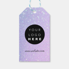 カスタム会社ロゴ製品説明パープル ギフトタグ
