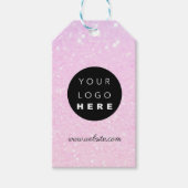 カスタム会社ロゴ製品説明ピンクGLITT ギフトタグ (正面)