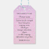 カスタム会社ロゴ製品説明ピンクGLITT ギフトタグ (裏面)