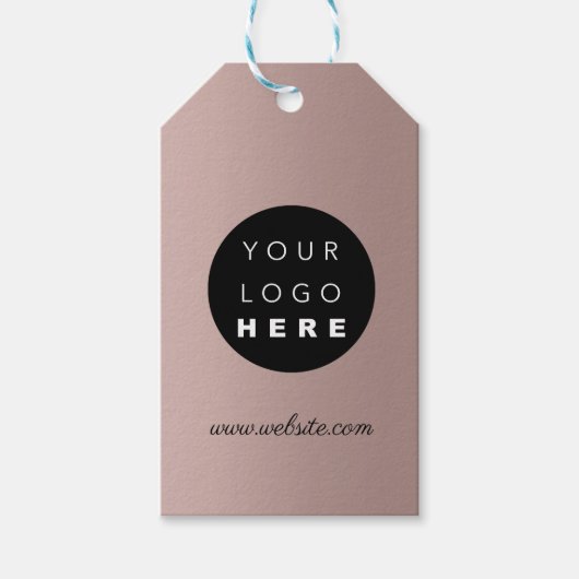 カスタム会社ロゴ製品説明ブラウンバラ ギフトタグ (正面)