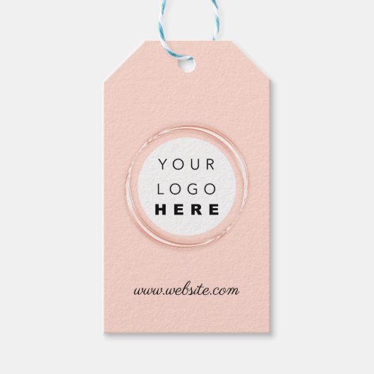 カスタム会社ロゴ製品説明価格ラベル ギフトタグ (正面)