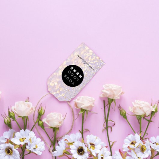 カスタム会社ロゴ製品説明金ゴールド ギフトタグ