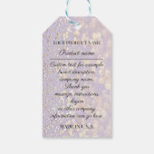 カスタム会社ロゴ製品説明金ゴールド ギフトタグ (裏面)