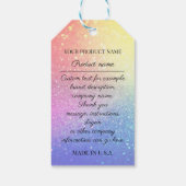 カスタム会社ロゴ製品説明 ギフトタグ (裏面)