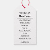 カスタム会社ロゴ製品説明MADE USA ギフトタグ (裏面)