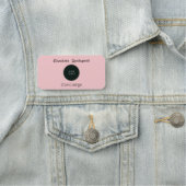 カスタム会社ロゴ赤面ピンク磁気 名札 (インサイチュ)