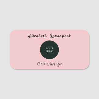 カスタム会社ロゴ赤面ピンク磁気 名札