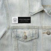 カスタム会社ロゴ黒人社員 名札 (インサイチュ)