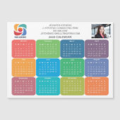 カスタム会社ロゴ2026ビジネスカレンダー磁石 (正面)