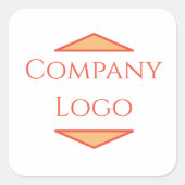 カスタム会社ロゴ スクエアシール (正面)