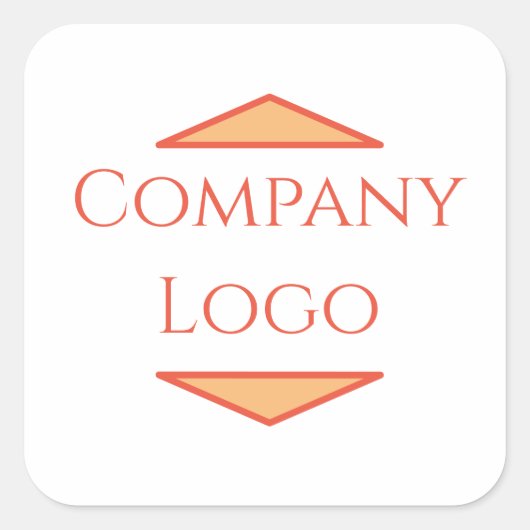 カスタム会社ロゴ スクエアシール (正面)