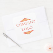 カスタム会社ロゴ スクエアシール (封筒)