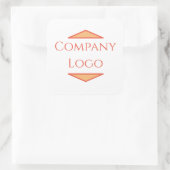 カスタム会社ロゴ スクエアシール (バッグ)