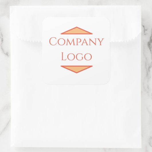 カスタム会社ロゴ スクエアシール (バッグ)