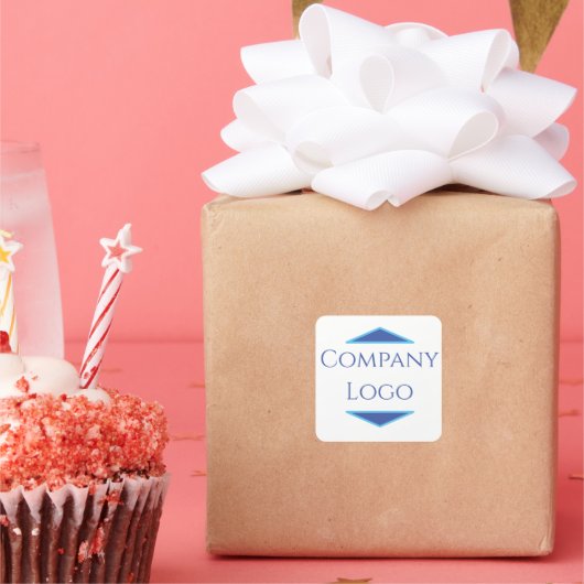 カスタム会社ロゴ スクエアシール (パーティー)